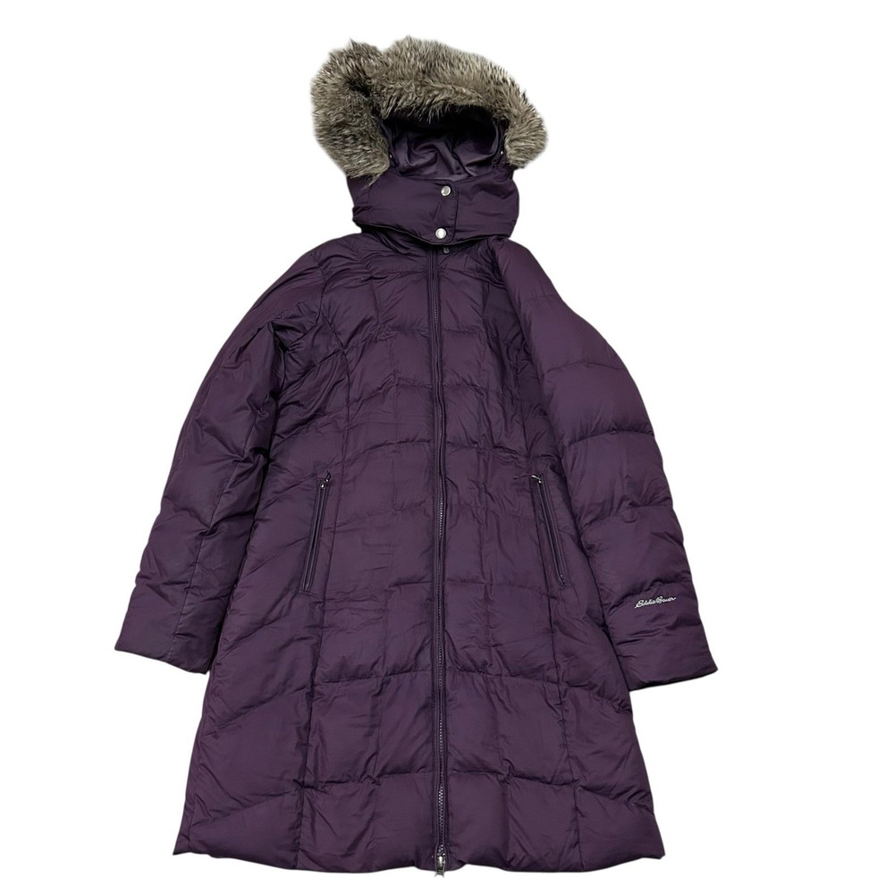 Eddie Bauer EB650 Down Parka Jacket Womens XS Purple Coat Puffer